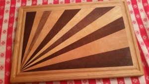 A slightly dry cutting board