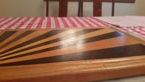 Oiled board after resting