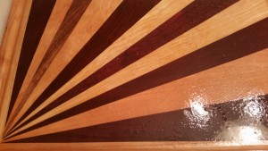 Oiled cutting board